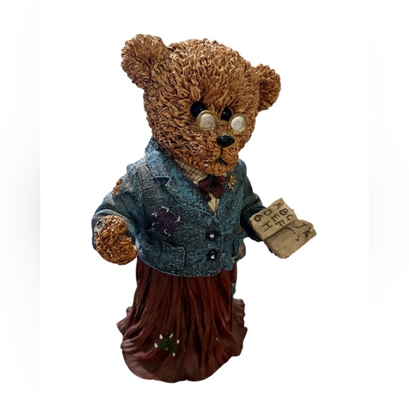 Ceramic Teddy Bear Teacher Figurine - Picture 2 of 10